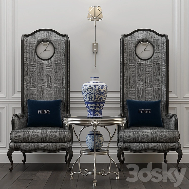 Gianfranco Ferre Home, Big ben chair and Covent table 