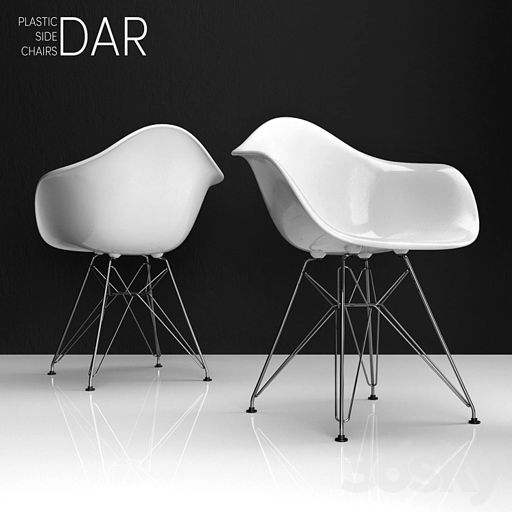 Eames DAR plastic side chair 