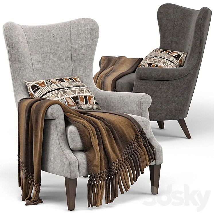Champlain Wingback Upholstered Armchair 