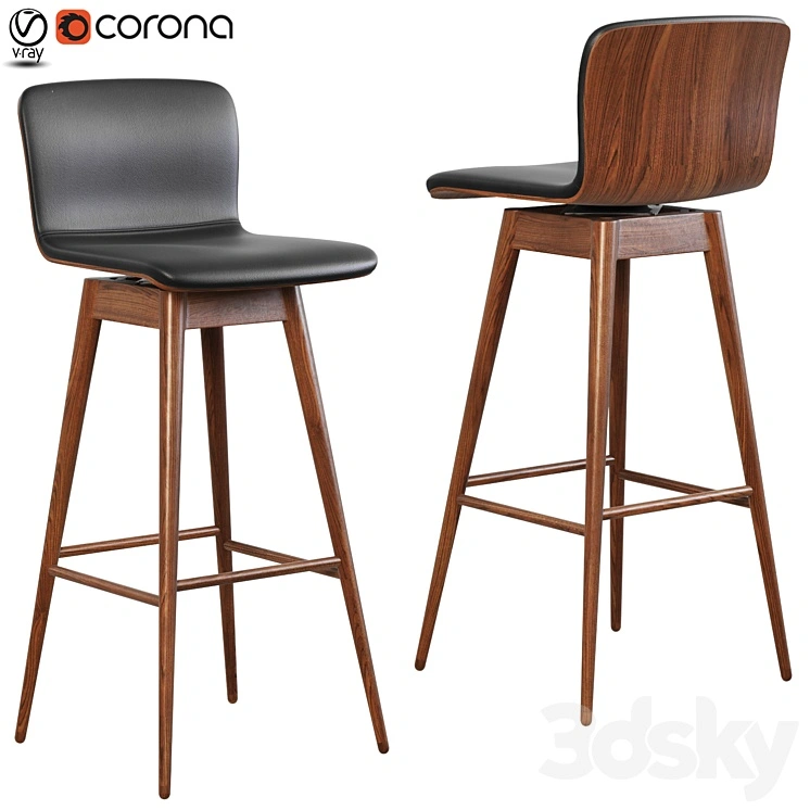 Sede Black Swivel Bar Stool 