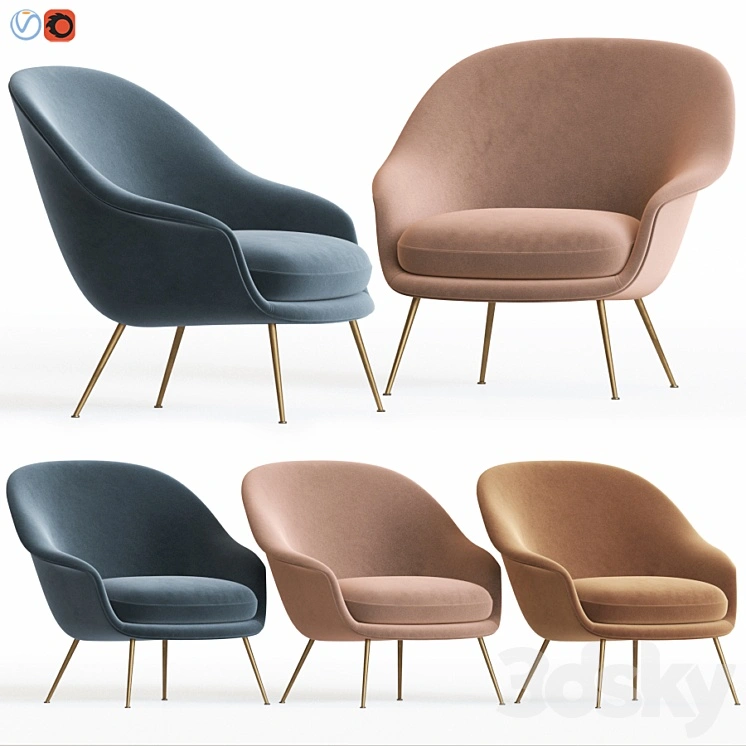 Bat Lounge Chair By Gubi 