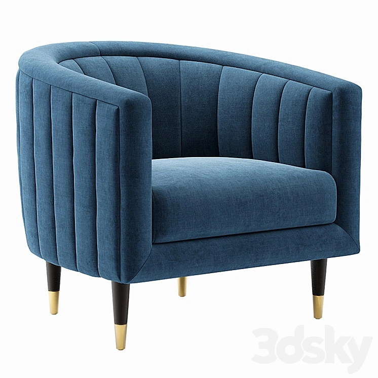 Fluted Juno Velvet Occasional Chair 