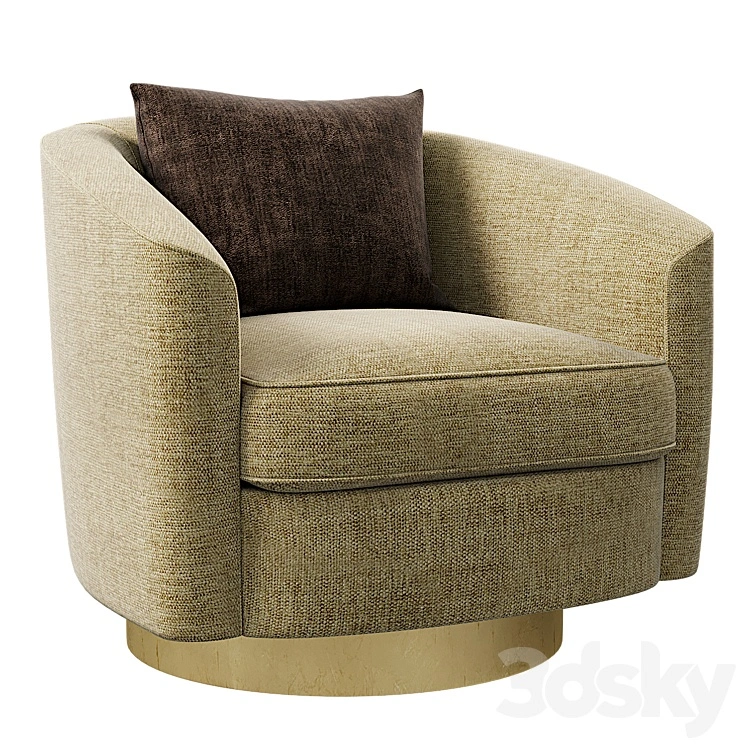 Camino Leather Swivel Chair Bernhardt Interiors 