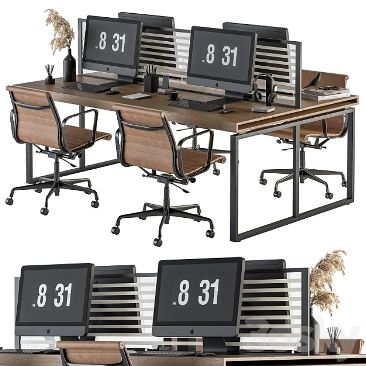 Office Furniture - employee Set 19 