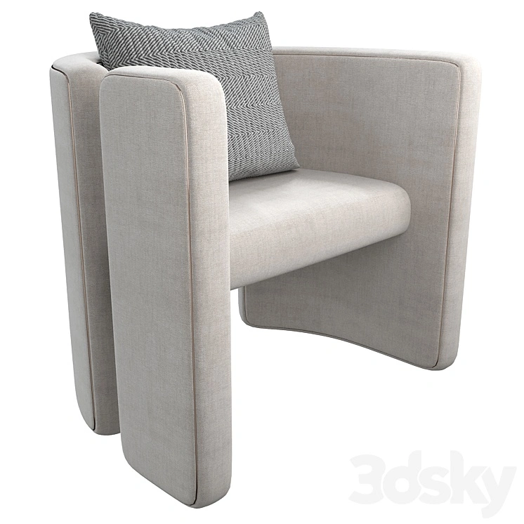 Armchair Con S34 white 