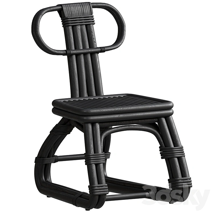 Urbana Dining Chair Black Rattan 