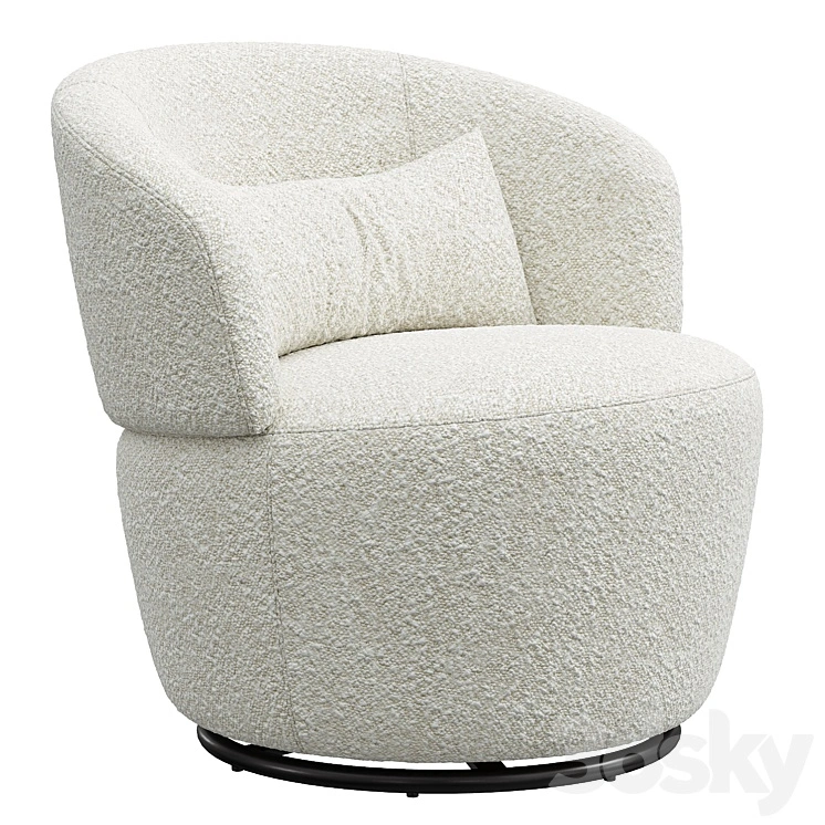 Amber Bouclé Swivel Chair 