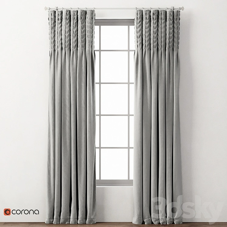 RH / BOX-TUFTED VELVET DRAPERY PANEL_1 