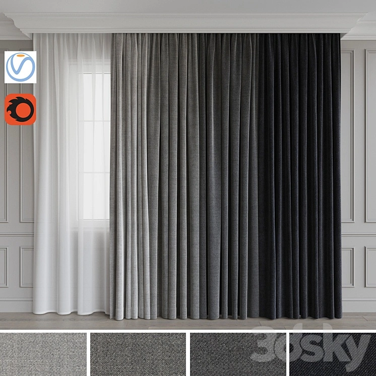 A set of curtains 11. Gray gamma 