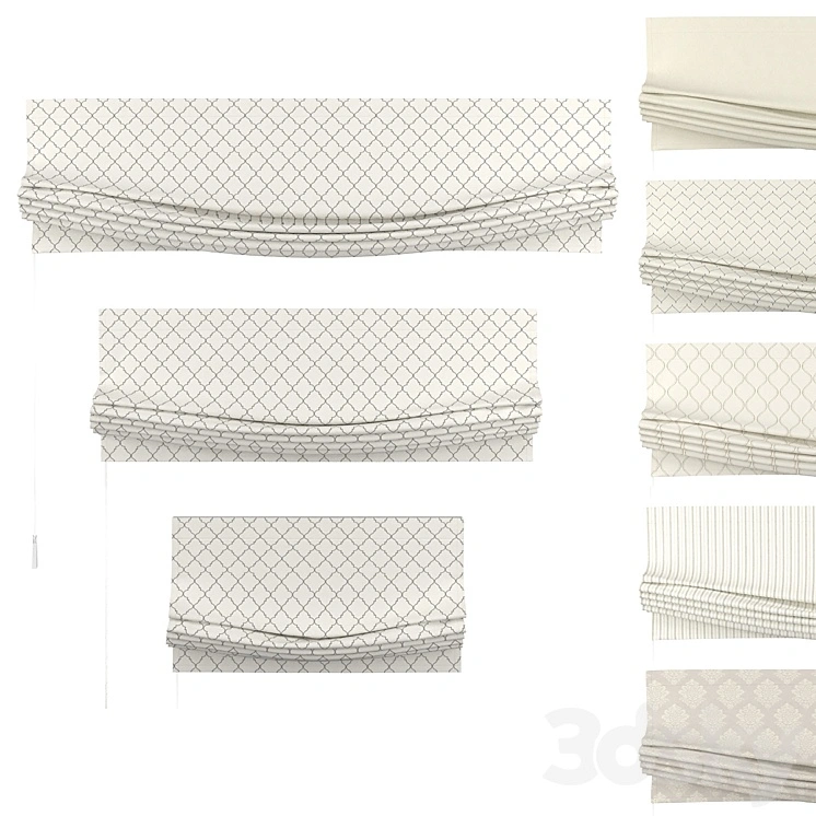 Set of Roman curtains GULL 