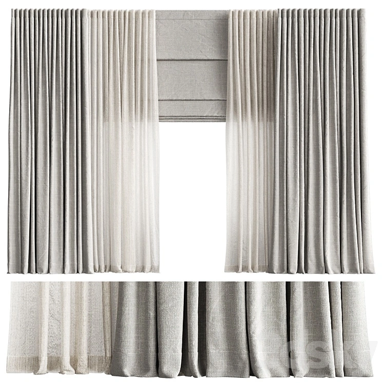Curtains with Roman blinds 2 