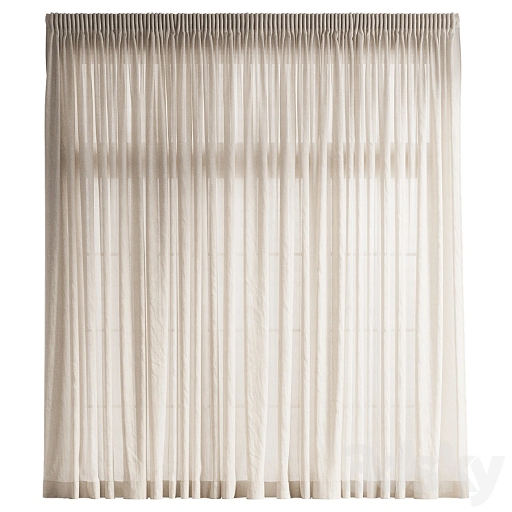 Linen Translucent Curtain 