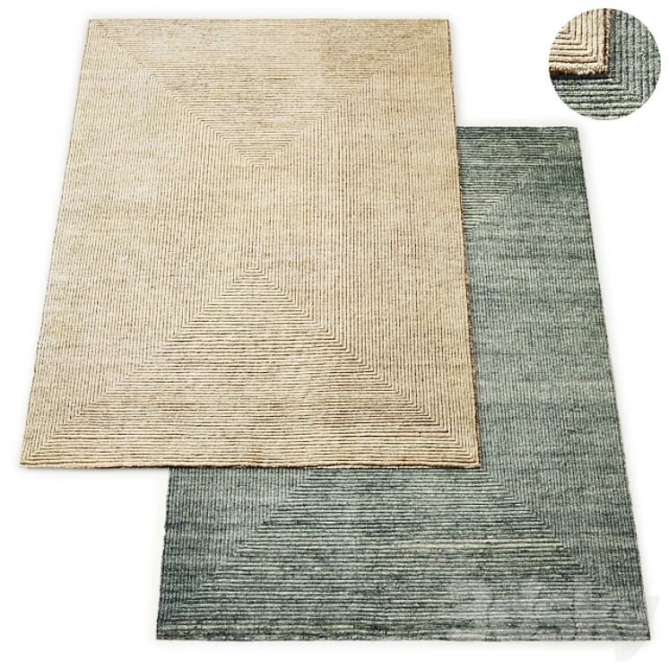 Ellipse Hand-Knotted Wool Rug RH Collection 
