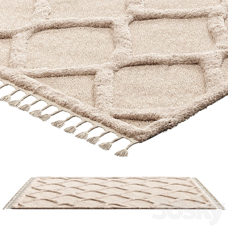 nuLOOM Raised Ogee Trellis Nursery Area Rug 