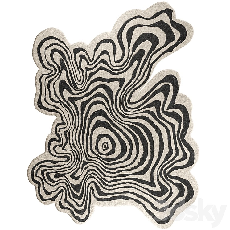 Naz Carpet Irregular Shaped Throw Rug 