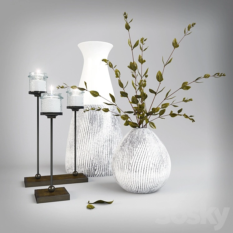 Decorative set with sprigs 