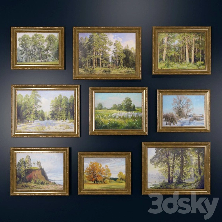 Landscapes from Alexander Ilyin framed 