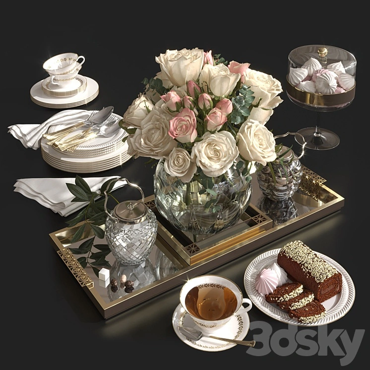 Roses and tea. 