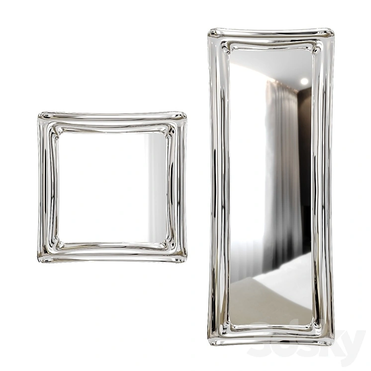 Wall mirror Sinuo modern mirror by Riflessi 