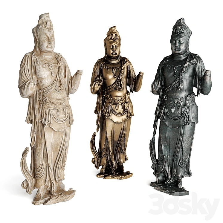 Standing Buddha bodhisattva sculpture 
