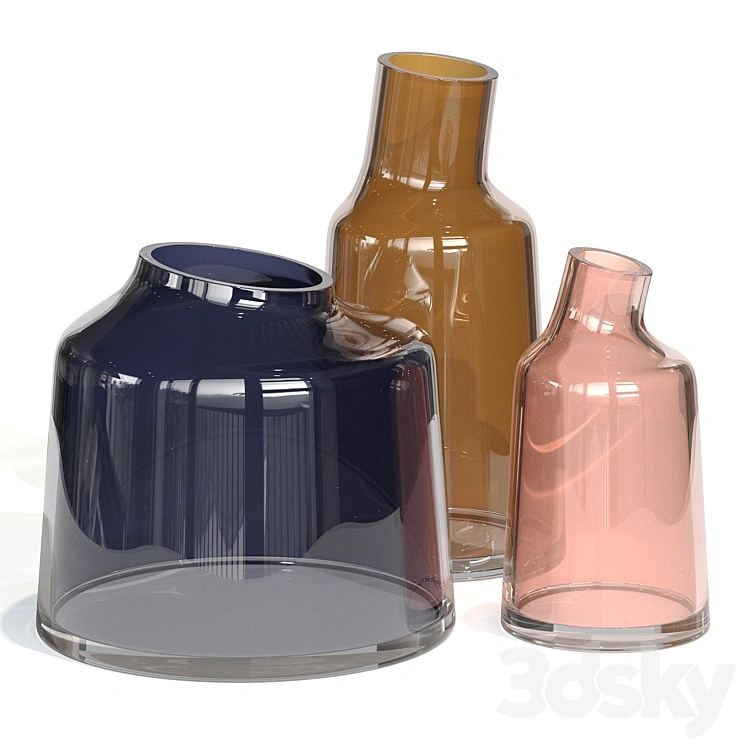 Blu Dot/Variant Glass Vases 