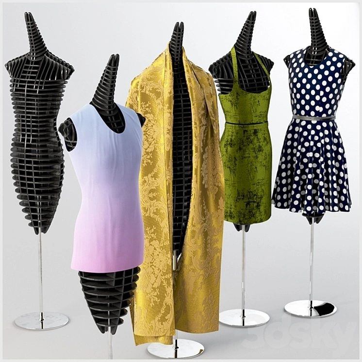 Mannequins with clothes 