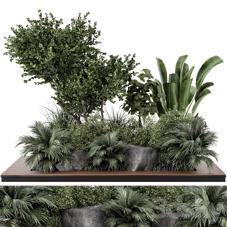 Outdoor Garden set bush and Tree - Garden Set 637 