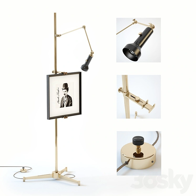Arredoluce, "Sculptural Easel Lamp" 