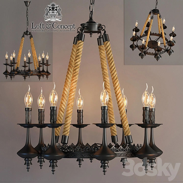 Chandelier 8-Light Rustic Chandelier 
