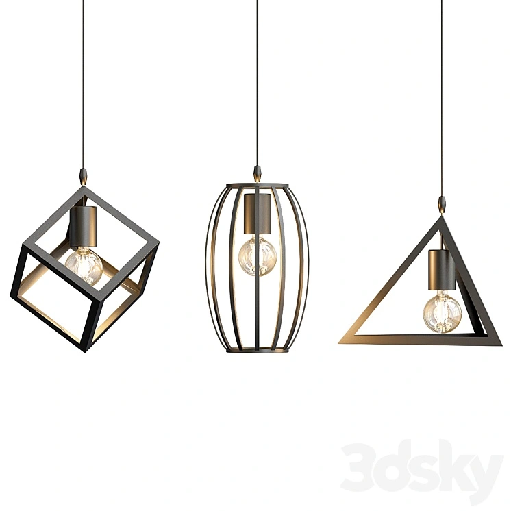 Lampe black retro pendant 