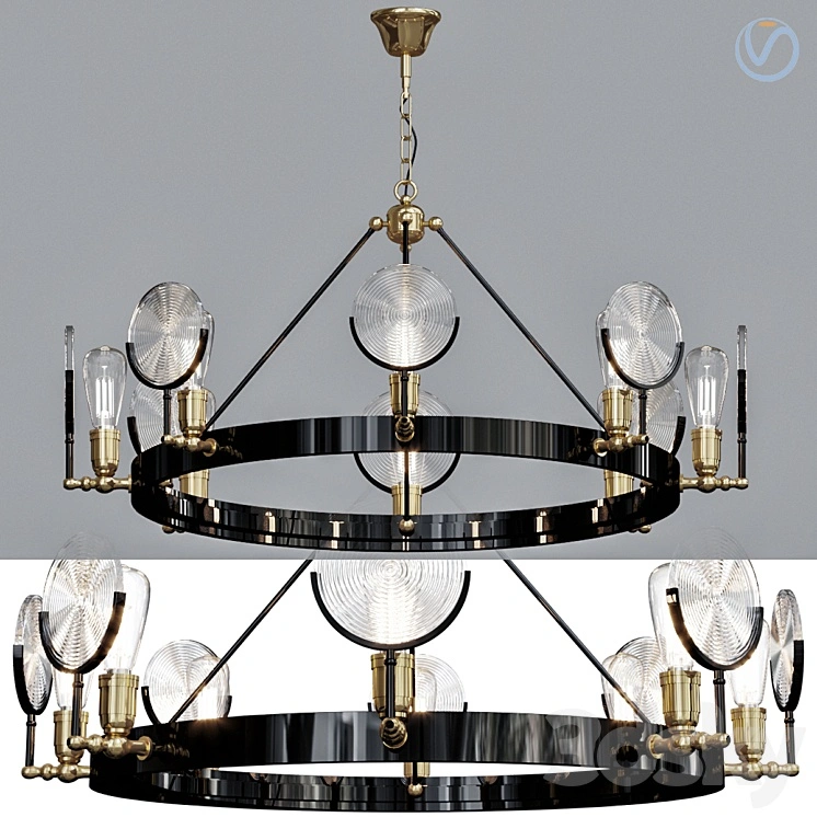 GASLIGHT LENS Chandelier 