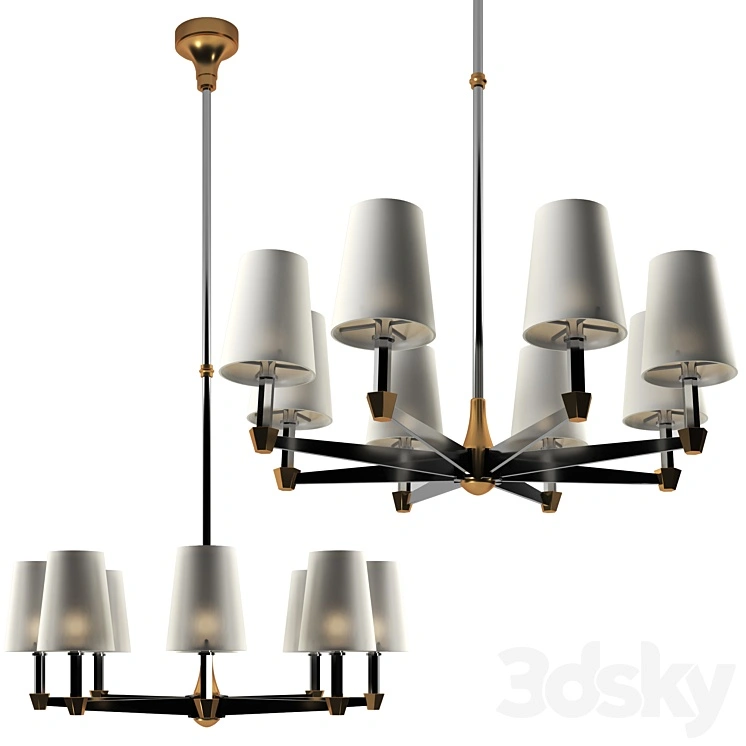 Eight branch chandeliers 