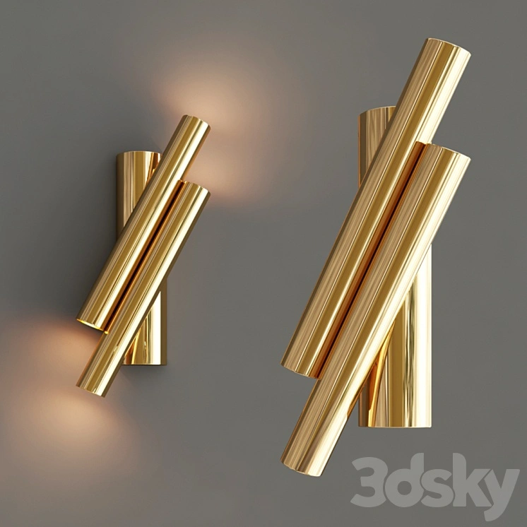 Two oblique rods wall 