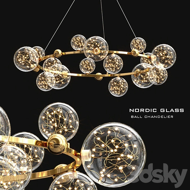 Nordic glass ball chandelier 