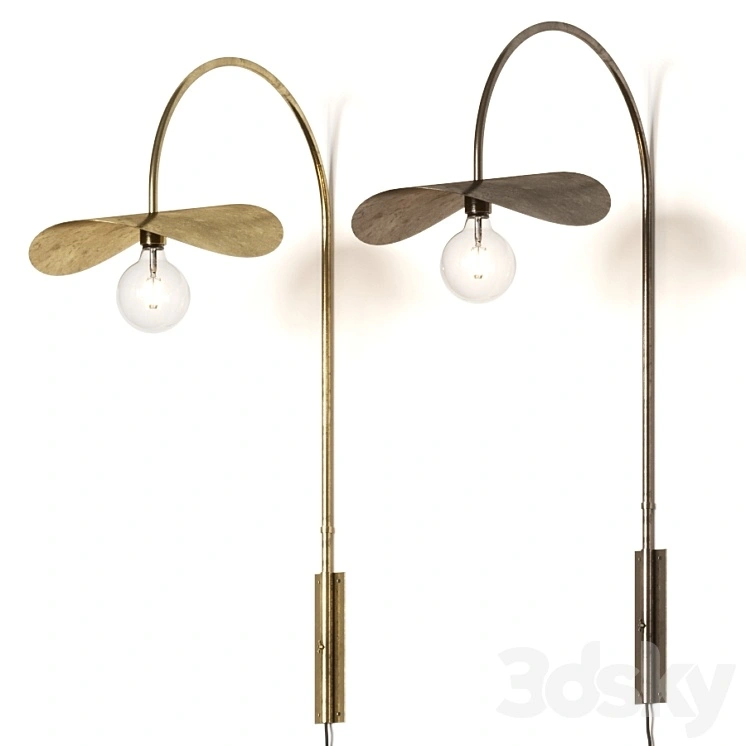 Madam Stoltz Metal Aged Brass & Bronze Wall Lamp 