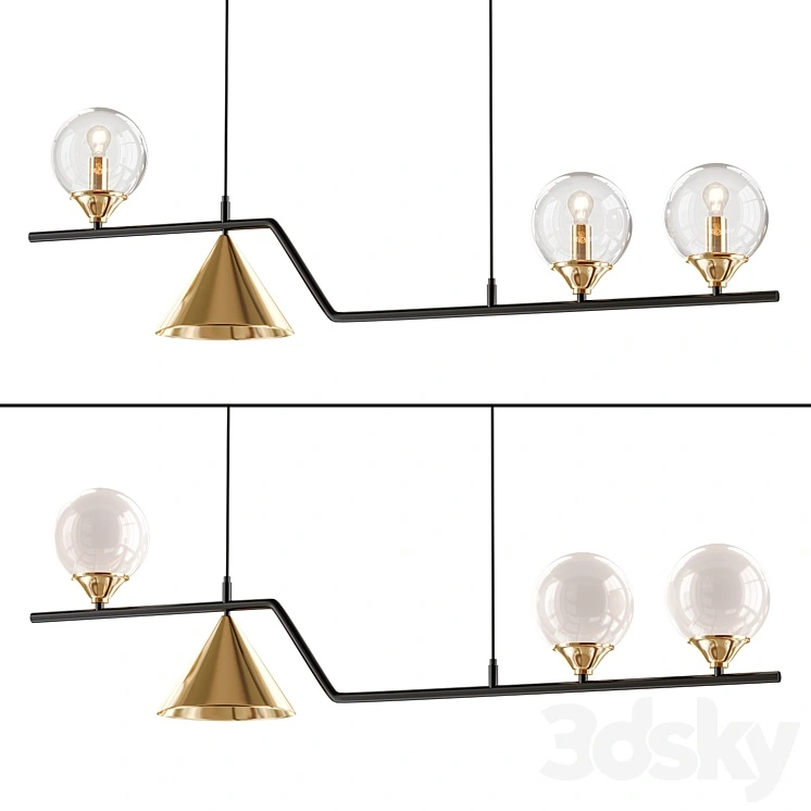 Nordic Style Black Chandelier 