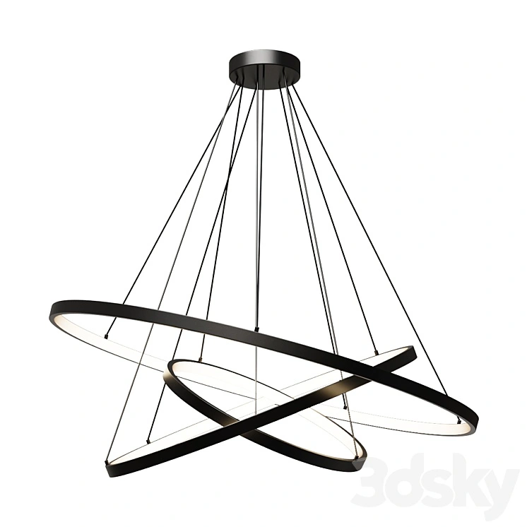 Chandelier rings BLUE TIME lamp 