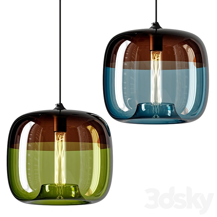 Modern Nordic Art Deco Colorful Hanging Glass 