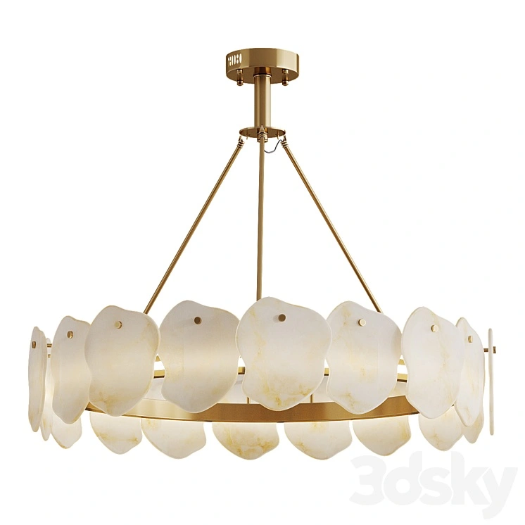 Chandelier Marble Lucretia Marble Round Chandelier 80 cm 