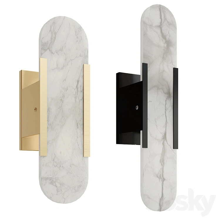 Geometric Harmony Alabaster Wall Lamp 