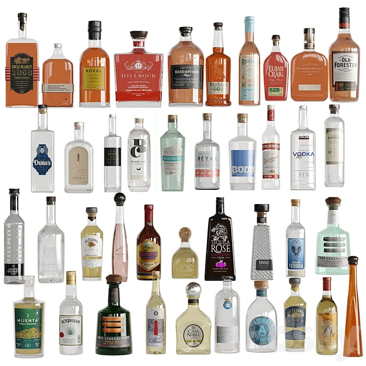 Bottles Vol 7( Whiskey, vodka, tequila) 
