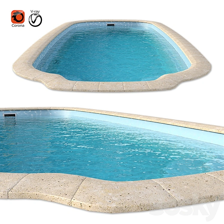 3D Composite pool Basin Atlantic Premium 