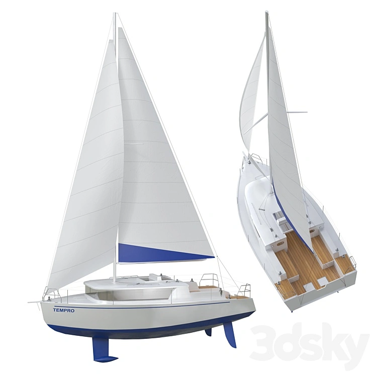 White sailing yacht 