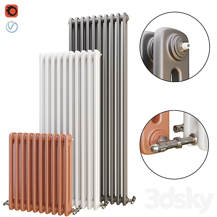 Wall mounted heating radiator 
