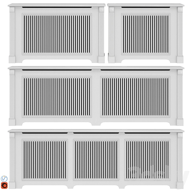 Decorative radiator screen set_05 
