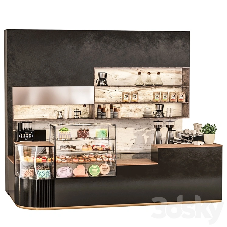 Coffee house with desserts 