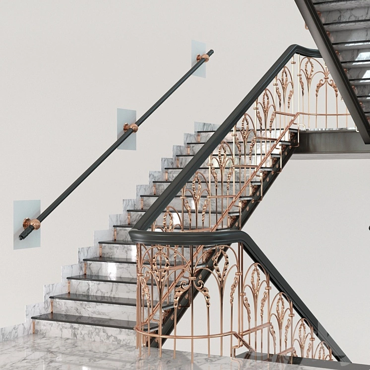 Classic Marble Copper Stairs 