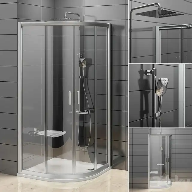 Semi-circular shower Ravak Rapier 