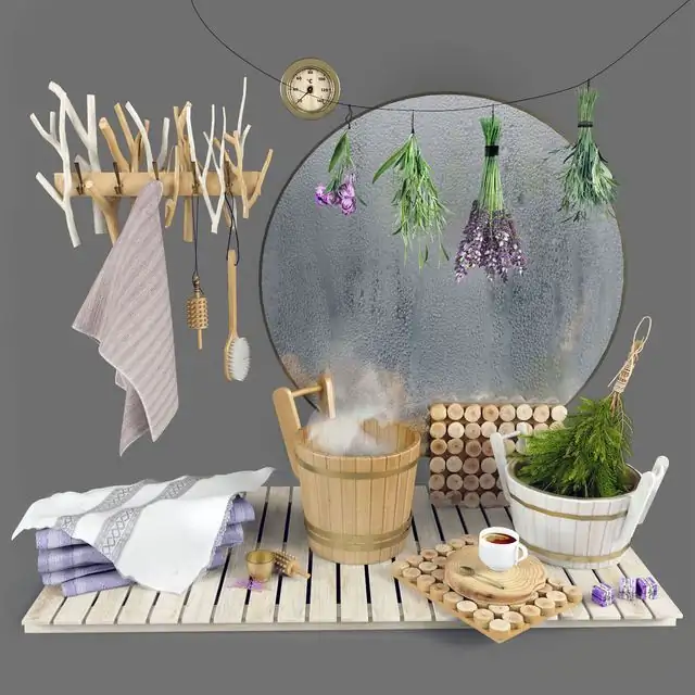 Set for bath, sauna, bathroom 