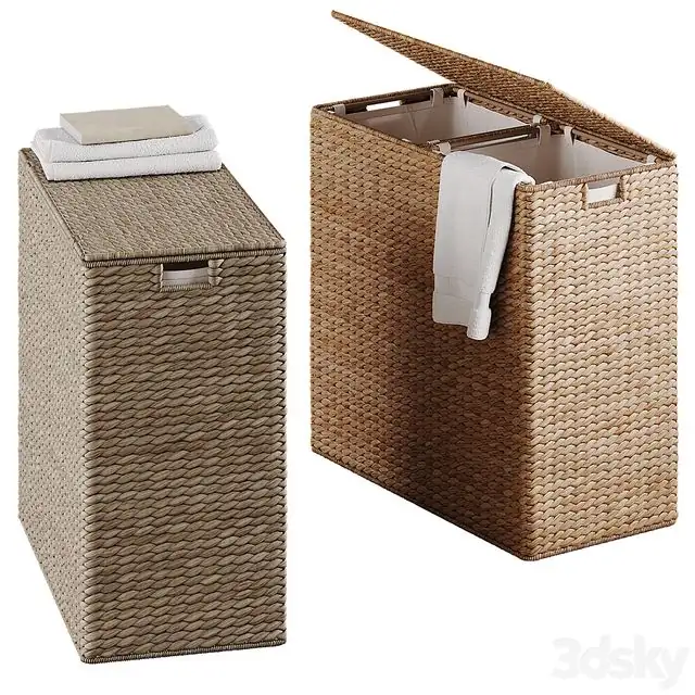 Wicker laundry baskets 3 